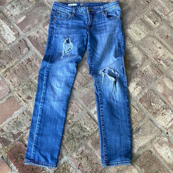 Kut From The Kloth Catherine Boyfriend Distressed Jeans Size 2 - Picture 1 of 15